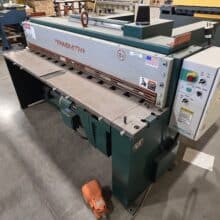 Tennsmith LM610 (6′ x 10ga.) Power Shear w/ 30″ manual backgauge, 2 front sheet supports, 5′ squaring arm wired 230V/3ph