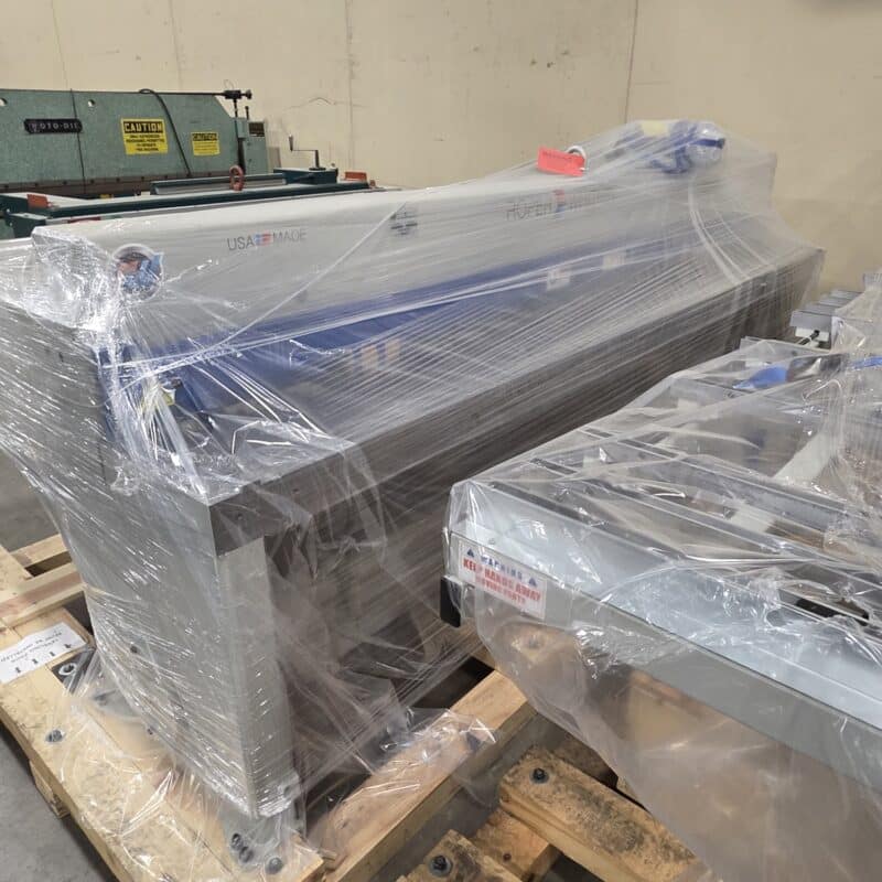 NEW Roper Whitney 10M14F (10′ x 14ga.) Shear w/ Front Return Package Including: Rear Sheet Support System, 24″ Front Return Back Gauge, 2) Front Sheet Supports, 4′ LH Squaring Arm, Wired 230V/3ph