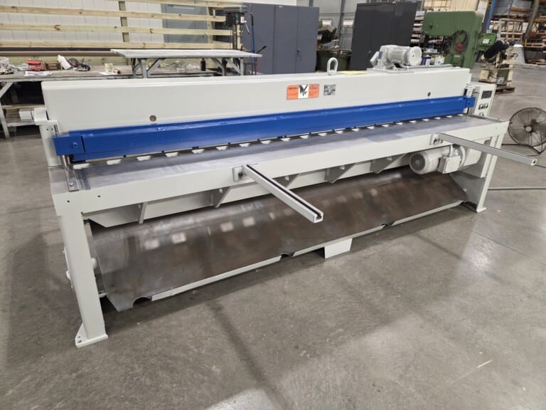 Roper Whitney 10M14G s/n 823-06-99 10′ x 14ga. Power Shear w/ Front material Return, Rear Pneumatic Sheet Supports, 2 Front Sheet Supports, Powered Backgauge w/ Digital Readout, Wired 230V/3ph