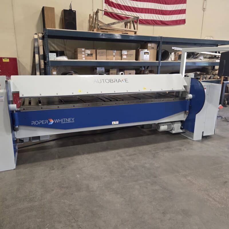Roper Whitney AB1014O s/n 824-05-04 (10′ x 14ga.) Autobrake w/ 61″ backgauge, NEW Nosebar, Small Bending Bar, Orion CNC Control, Wired 230V/3ph